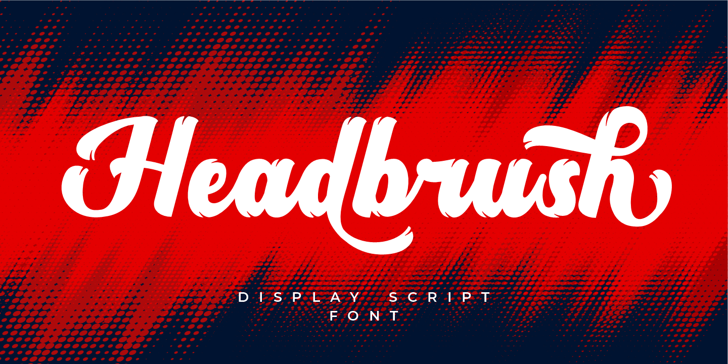 Beispiel einer Headbrush-Schriftart